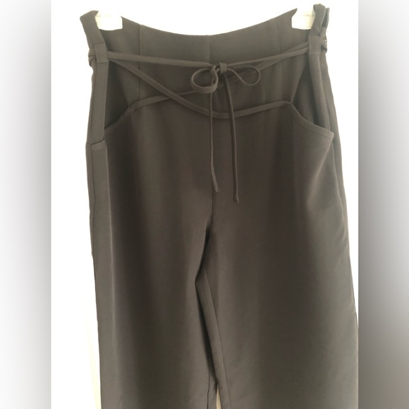 NWOT High waisted wide leg pants. SZ L - Picture 6 of 8